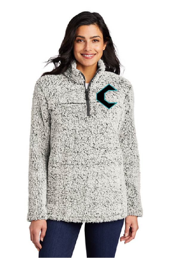 CREW BASEBALL - LADIES AND YOUTH - SHERPA 1/4 ZIP PULL OVER BY BOXERCRAFT -