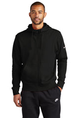 NEW EMBRIODERED - NKDR1513 Nike Club Fleece Sleeve Swoosh Full-Zip Hoodie