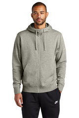 NEW EMBRIODERED - NKDR1513 Nike Club Fleece Sleeve Swoosh Full-Zip Hoodie