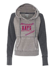 HAYS SOFTBALL - J. America - Women's Zen Fleece Hooded Sweatshirt - 8926