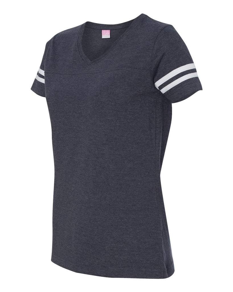 ILLUSIONS - LADIES - LAT - Women's Football V-Neck Fine Jersey Tee - 3537