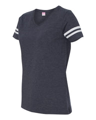 ILLUSIONS - LADIES - LAT - Women's Football V-Neck Fine Jersey Tee - 3537