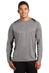 PICK TEAM - ADULT -Sport-Tek® Long Sleeve Heather Colorblock Contender™ Tee. ST361LS
