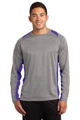 PICK TEAM - ADULT -Sport-Tek® Long Sleeve Heather Colorblock Contender™ Tee. ST361LS