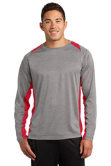 Sport-Tek® Long Sleeve Heather Colorblock Contender™ Tee