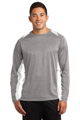 PICK TEAM - ADULT -Sport-Tek® Long Sleeve Heather Colorblock Contender™ Tee. ST361LS