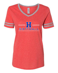 Hays Softball - JERZEES - Women's Varsity Triblend V-Neck T-Shirt - 602WVR