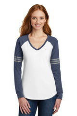 BRIDGELAND SOFTBALL - DM477 District ® Women’s Game Long Sleeve V-Neck Tee