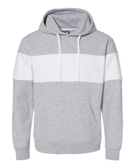PICK TEAM - 4 COLORS TO CHOOSE FROM - J. America - Varsity Fleece Colorblocked Hooded Sweatshirt - 8644
