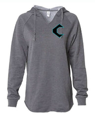 CREW BASEBALL- Independent Trading Co. - Women’s Lightweight California Wave Wash Hooded Sweatshirt - PRM2500