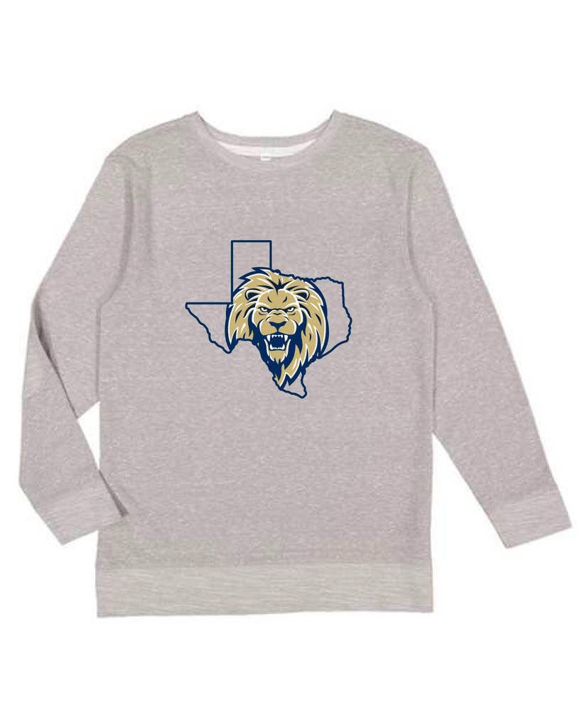 LAKE CREEK HIGH SCHOOL TEXAS LION - Harborside Mélange French Terry Pullover OR Hoodie 6965/6775