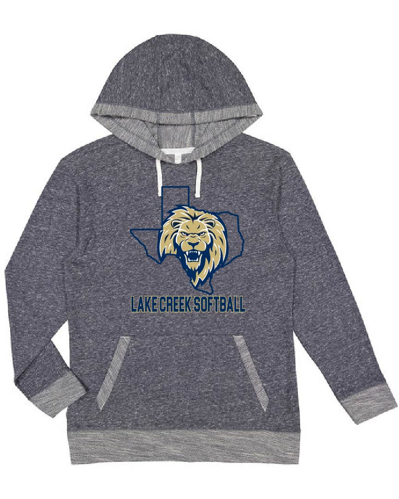 LAKE CREEK SOFTBALL TEXAS LION - Harborside Mélange French Terry Pullover OR Hoodie 6965/6775