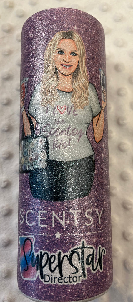 20 OZ GLITTER -SKINNY TUMBLER