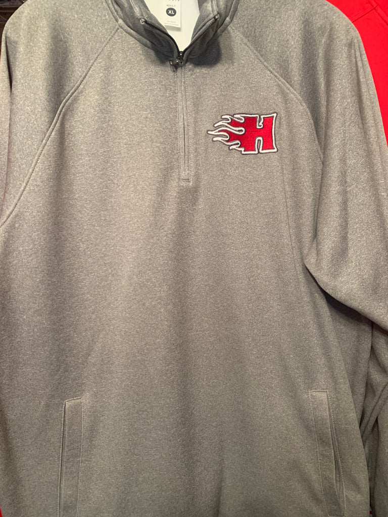 Retro HOTSHOTS Embrioidered ADULT Quarter Zip Sweatshirt with Pockets F125