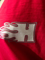 SALE - Red V-Slub Pom Pom Jersey