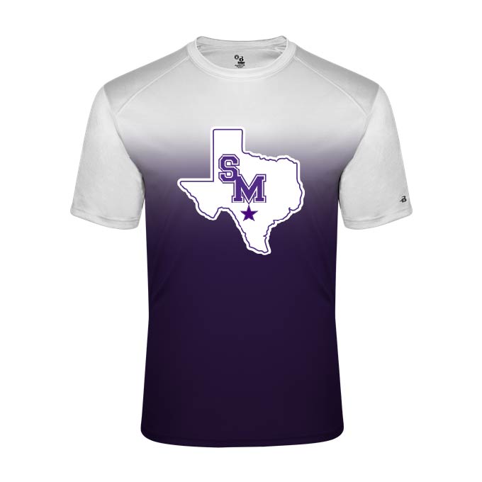 SAN MARCOS RATTLERS - OMBRE SHORT SLEEVE - BADGER DRIFIT PERFORMANCE