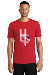 HOT SHOTS BASEBALL Home Plate LOGO Nike Dri-FIT Cotton/Poly Tee - NKBQ5231