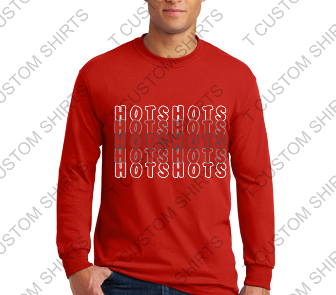 STACKED HOTSHOTS - Gildan - Regular Heavy Duty Tee - LONG SLEEVE