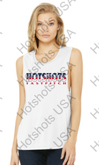 RWB HOTSHOTS LADIES Women's Flowy Scoop Muscle Tank Bella + Canvas 8803
