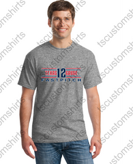 Texas 12 Gauge Fastpitch - ADULT -Gildan - 50/50 TEE - 8000
