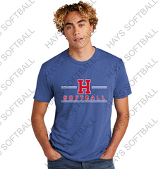 HAYS SOFTBALL - SOFT TRIBLEND ADULT Next Level - Triblend Crew - 6010 T-SHIRT