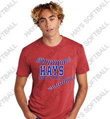 HAYS SOFTBALL - SOFT TRIBLEND ADULT Next Level - Triblend Crew - 6010 T-SHIRT