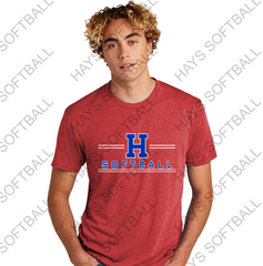 HAYS SOFTBALL - SOFT TRIBLEND ADULT Next Level - Triblend Crew - 6010 T-SHIRT