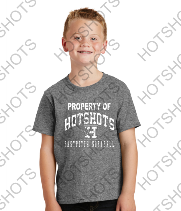 YOUTH - PROPERTY OF HOTSHOTS - PC54Y Port & Company® Youth Core Cotton Tee