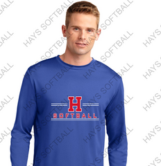 Hays Softball Drifit Long Sleeve- Sport-Tek® Mens PosiCharge® Competitor™ Tee. ST350