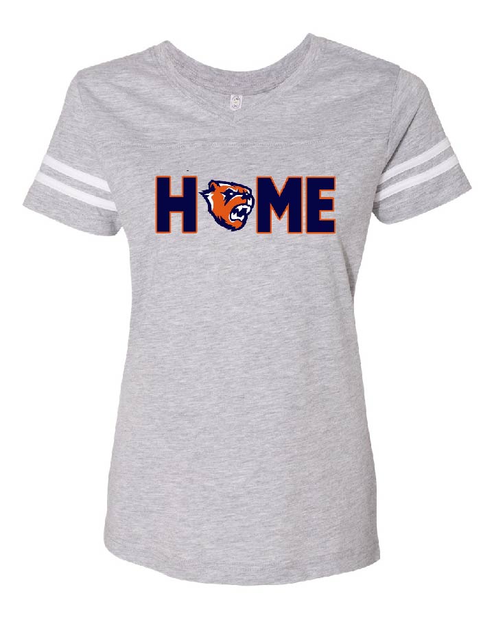 Bridgeland - LADIES - LAT - Women's Football V-Neck Fine Jersey Tee - 3537