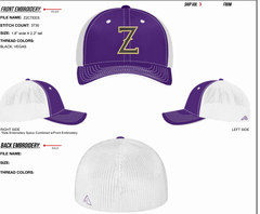 ZEPHYRS - Pacific Purple /White Fitted Cap