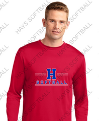 Hays Softball Drifit Long Sleeve- Sport-Tek® Mens PosiCharge® Competitor™ Tee. ST350