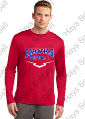 Hays Softball Drifit Long Sleeve- Sport-Tek® Mens PosiCharge® Competitor™ Tee. ST350