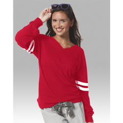 SALE - Red V-Slub Pom Pom Jersey