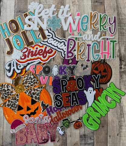 Sequin and Fluffy  Patches