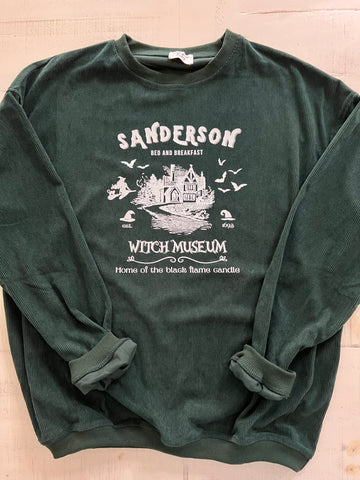 Sanderson Witch Museum Emerald Corded Crews