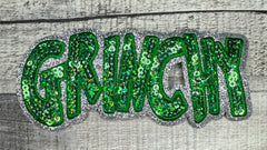Grinchy Small Sequin Cap Patch