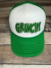 Grinchy Small Sequin Cap Patch
