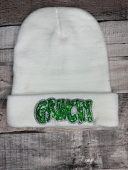 Grinchy Small Sequin Cap Patch