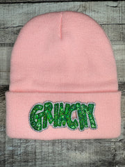 Grinchy Small Sequin Cap Patch