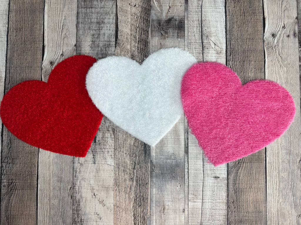 Heart Valentines Day Fluffy Patches