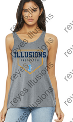 ILLUSIONS Bella + Canvas - Women's Flowy Racerback Tank - 8800