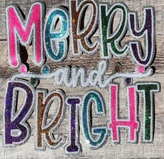 Merry & Bright Multi Color Sequin Patch