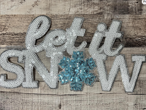 Let it Snow with Snowflake Seqin Patch