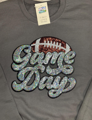 Game Day Football Sequin Patch