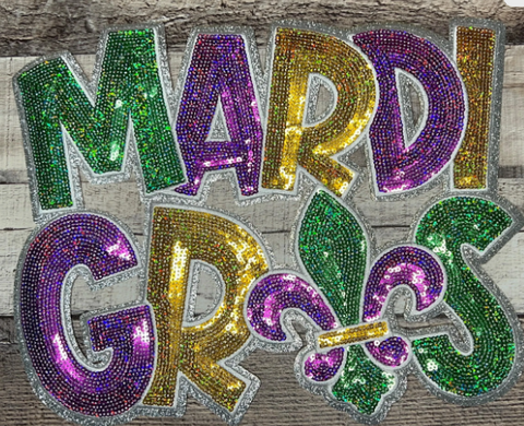 MARDI GRAS SEQUIN PATCH