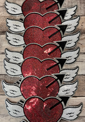 Cupid Arrow Heart Sequin Valentines Day Sequin Patch