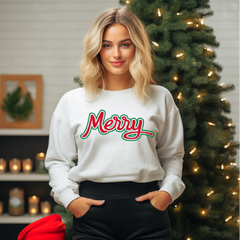 Retro Vintage Merry Crewneck Sweatshirt