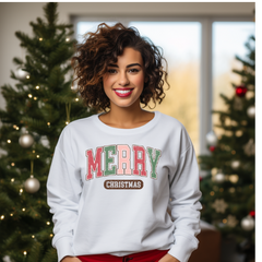 Vintage Retro Merry Christmas Crewneck Sweatshirt