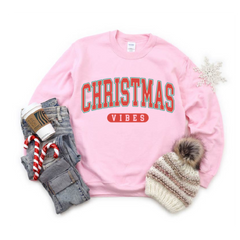 Vintage Retro Christmas Vibes Crewneck Sweatshirt